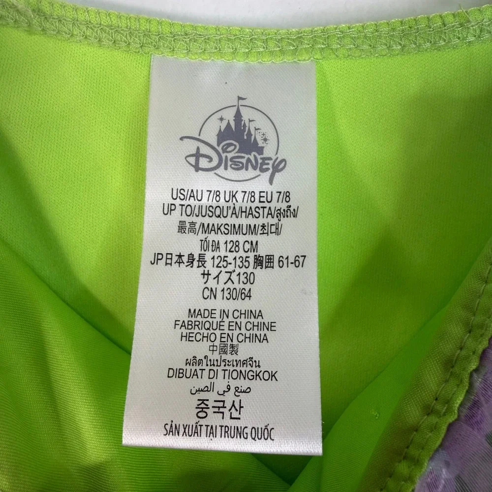 DISNEY‎ Tinker Bell Costume Size 7/8 Green Fairy Dress Tule